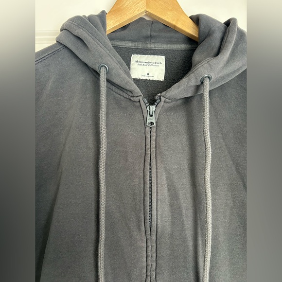 Abercrombie & Fitch Charcoal Zip-Up Hoodie - Picture 3 of 3